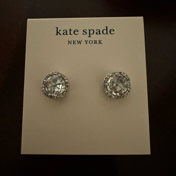 NWOT Kate Spade That Sparkle Pavé Round Large Studs - Picture 2 of 2